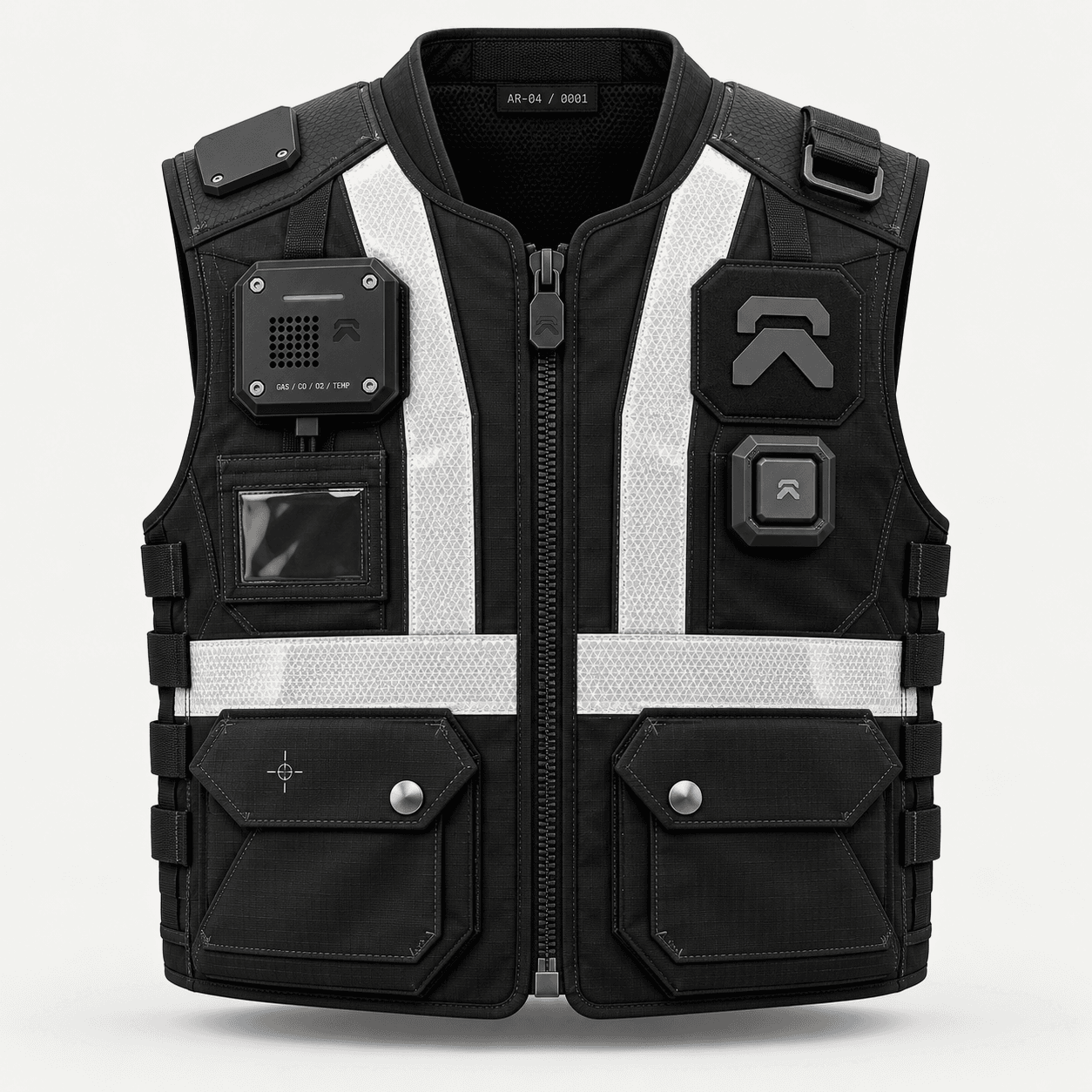 Front view of the demo vest